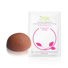 Konjac Sponge Puff With French Pink Clay